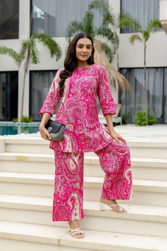 Rose Clay Pink Cotton Co-ord Set