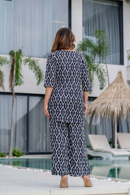 Cobalt Drift Cotton Co-ord Set