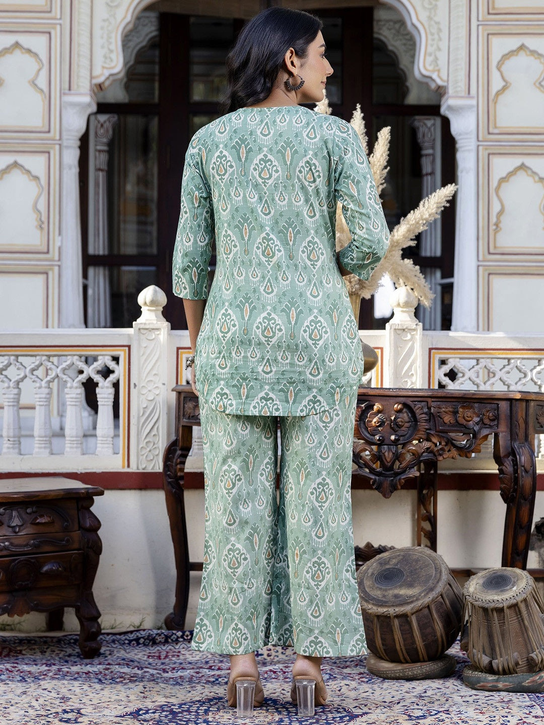 Emerald Whispers Cotton Co-ord Set