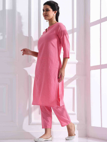 Soft Pastel pink Kurti Set
